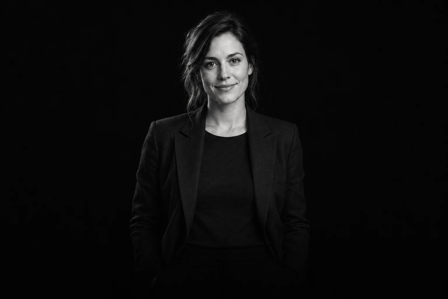 Professional woman looking confidently at the camera